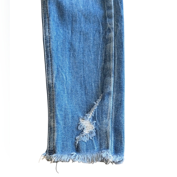 Kancan Distressed High Rise Ankle Skinny Jeans Fringe Bottom Hem Size Girls 12 - Picture 7 of 7